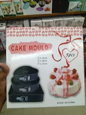 Picture of 3pc Non Stick Cake Mould 24/26/28cm(Black)