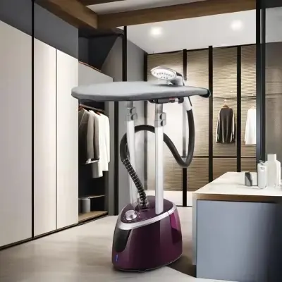 Picture of Miyako Steam Iron Vertical Steam Steamer for Clothes, 1950W Telescopic Double Posts Steamer for Commercial Home