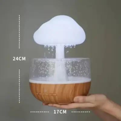 Picture of Rain Cloud Humidifier Rain Colourful Mushroom Cloud Raindrop Atmosphere Lamp Seven-Colour Cloud Rain Humidifier Mushroom Lights Bedroom