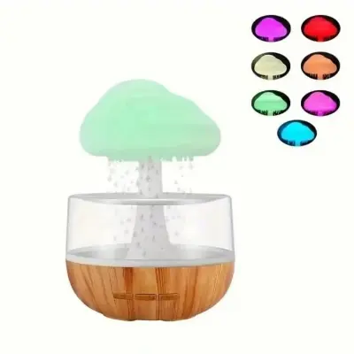 Picture of Rain Cloud Humidifier Rain Colourful Mushroom Cloud Raindrop Atmosphere Lamp Seven-Colour Cloud Rain Humidifier Mushroom Lights Bedroom