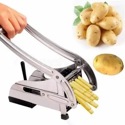 Picture of Stainless Steel 2-Blade French Fry Cutter Machine, Commercial Potato Chipper, Fries Slicer, Multi-Function Home Potato Chopper forStainless Steel 2-Bl