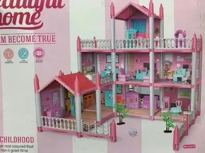 Picture of Beautiful Home Doll House For girls(Pink)