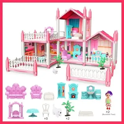 Picture of Beautiful Home Doll House For girls(Pink)