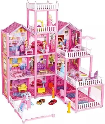 Picture of Lovely Doll House Set For Kids(Pink)