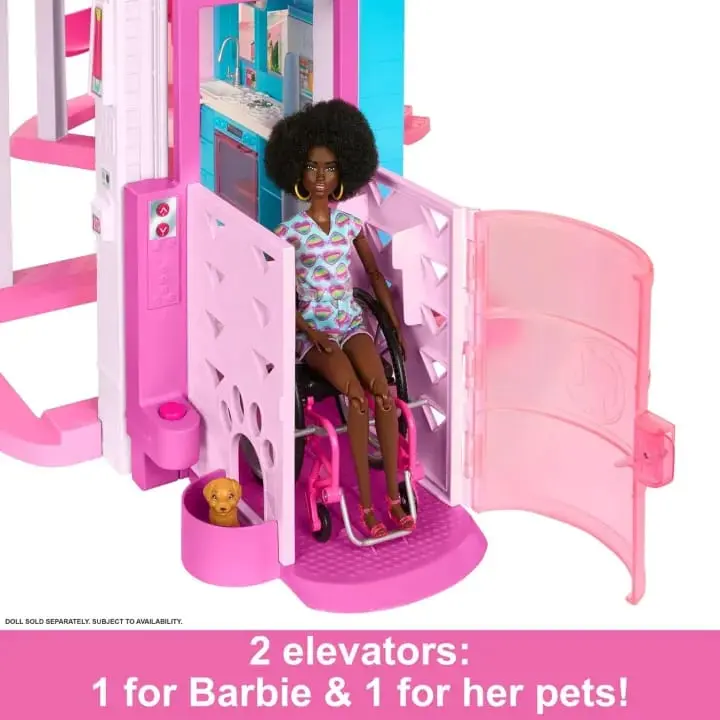 Picture of Elevator, 75 Doll Accessories, Toy Puppy, Adult Assembly Required, Toys for Ages 3 and Up, One Toy House, HMX10(Pink)