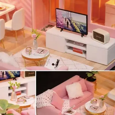 Picture of DIY Miniature Permium Dollhouse Dream Angel Wooden Doll house Furniture Kit Toys for Kids