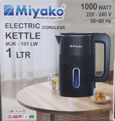 Picture of Miyako Automatic Electric Kettle 1 Ltr. MJK-101 / MJK-2409 / MK-10(Black)