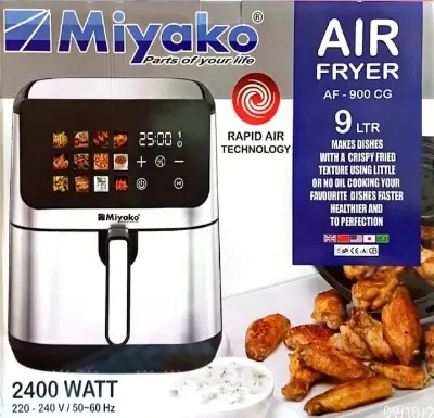 Picture of Miyako Digital Touch Control Panel 9 Ltr Air Fryer AF-900 CG(Black)