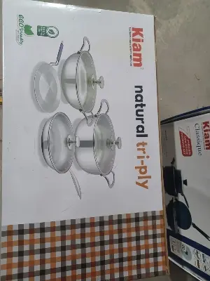 Picture of Kiam Tri-Ply Stainless Steal 7pcs Set with Glass Lids