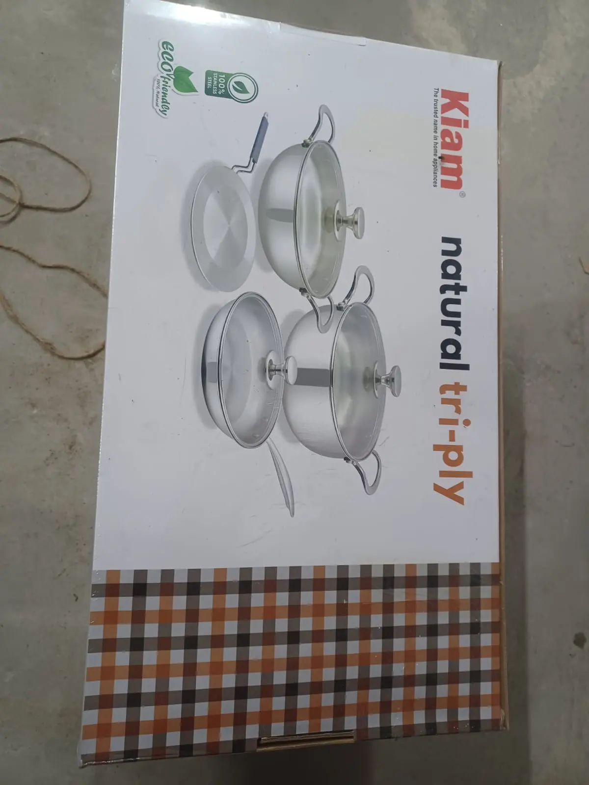 Picture of Kiam Tri-Ply Stainless Steal 7pcs Set with Glass Lids