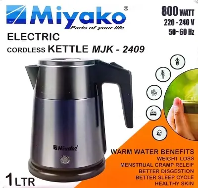 Picture of Miyako Automatic Electric Kettle 1 Ltr. MJK-2409 / MK-10(Black)