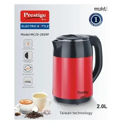 Picture of Prestige Electric Kettle 2.0L - Elevate Your Tea and Coffee Experience with Swift Boiling Efficiency(Red)