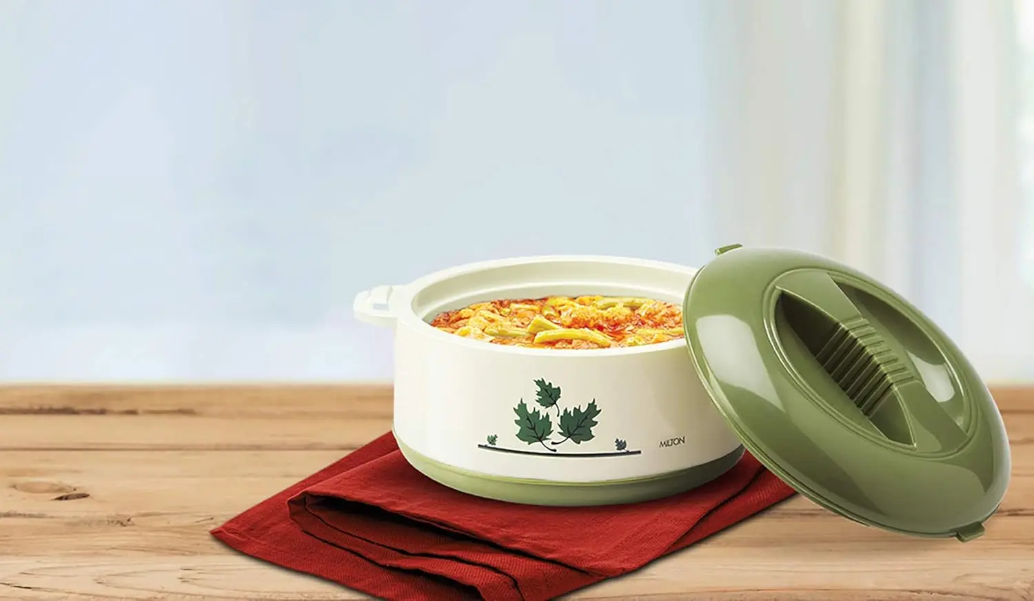 Picture of Milton Orchid Stainless Steel Casserole 17500ML(Green)