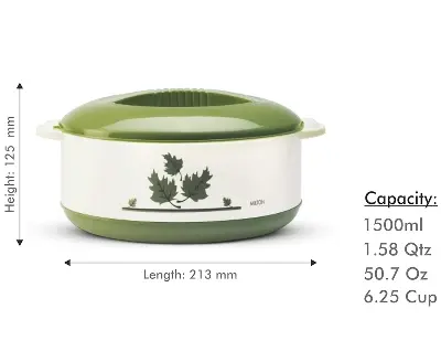 Picture of Milton Orchid Stainless Steel Casserole 17500ML(Green)