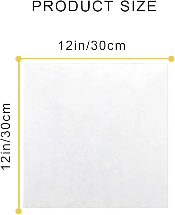 Picture of 100 Pieces White compostable 8x8 (INCH) ruti or parata making or preserving paper