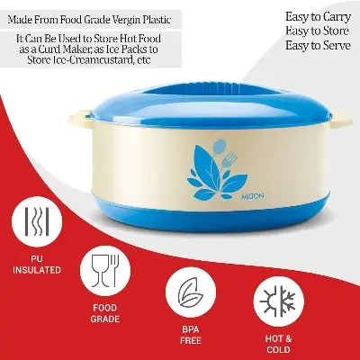 Picture of Milton Orchid Stainless Steel Casserole 13500ML(Blue)