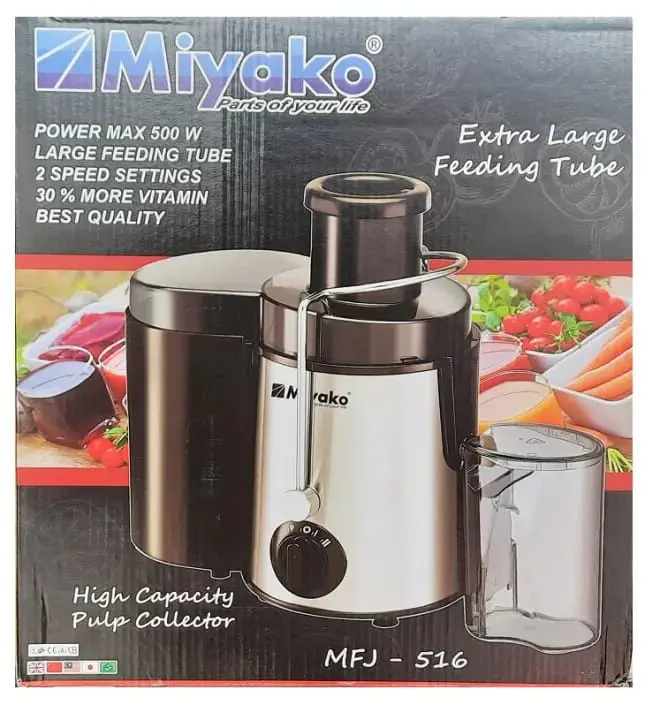 Picture of Miyako Stainless Steel Blade Juice Extractor | Model : MFJ-516 | Capacity : 500 Watt(Black)