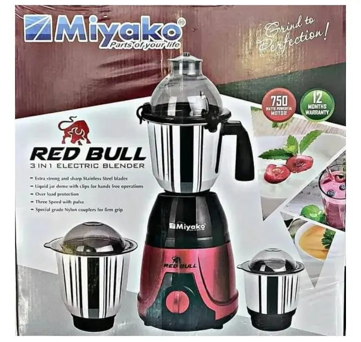 Picture of Miyako Multipurpose 3 IN 1 Heavy Duty Blender & Mixer Grinder Rdebull-850 Watt