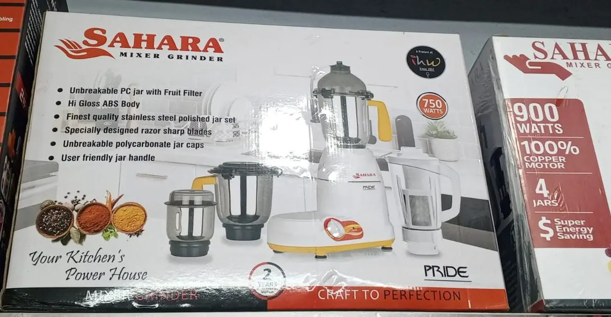 Picture of Sahara Pride 750W 4-in-1 mixer grinder and blender.