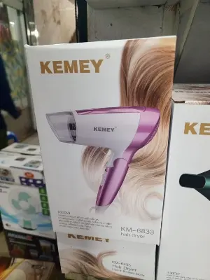 Picture of Kemey KM6833 Cool and Hot 2 in 1 Electric Foldable Hair Dryer for Women