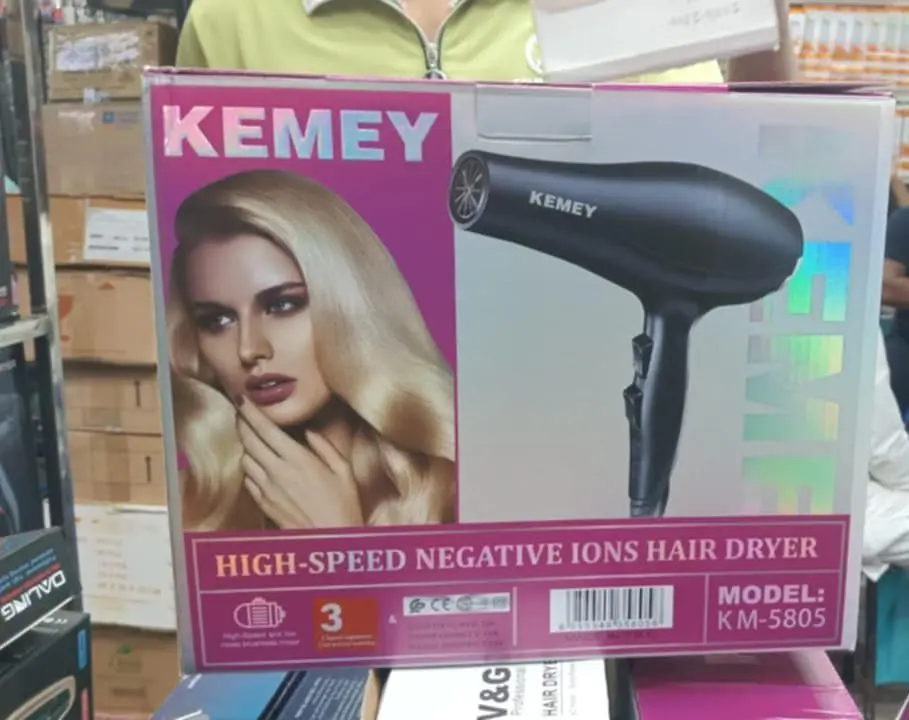 Picture of Kemei KM-5805 Dry Care Essential Hair Dryer for Women(Black)