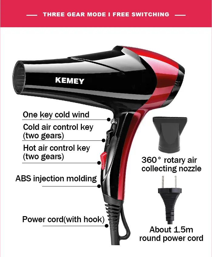 Picture of Kemei KM-5818 Professional Hair Dryer 4000W