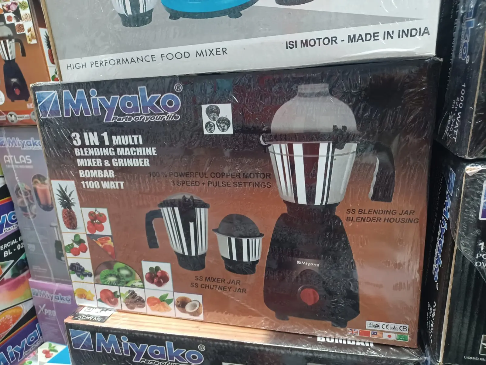 Picture of Miyako 3 in 1 Multi Blender & Mixer Grinder (Bombar model).