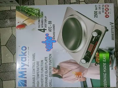 Picture of Infrared Cooker ( ATC- 22S9 ) Smokeless and Energy Saving, Durable Glass Plate, Double Fan for Quick Cooling.