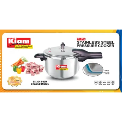 Picture of Kiam Stainless Steel Pressure Cooker KSPC-3.5L (3.5 Liter(Silver)