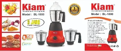 Picture of Kiam Mixer Grinder 750-W BL-1800