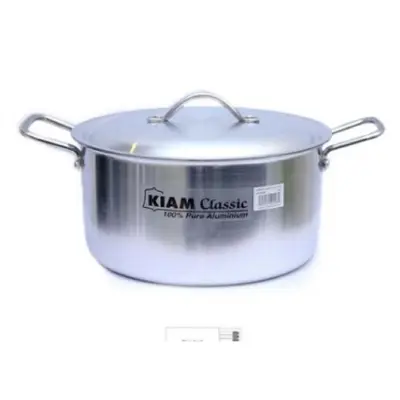 Picture of Kiam Classic Aluminium Stock Pot 20 Cm - Ideal For Cooking Classic Dishes - Compatible With Electric Stove(Silver)