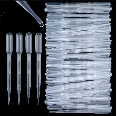 Picture of Plastic Dropper 3ml – 50 Pcs Bulk Pack | Measuring Dropper for Medicine, Oil, Serum & Cosmetic Use