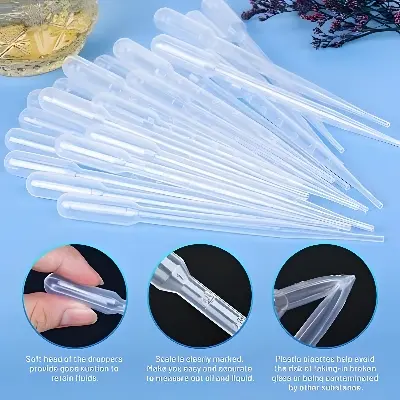 Picture of Plastic Dropper 3ml (5 Pcs / 10 Pcs Pack) Measuring Dropper for Medicine, Oil & Serum