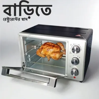 Picture of Miyako MT-827RCL-SSRB Electric Toaster Oven-27L, silver & black