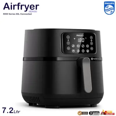 Picture of Philips Airfryer 5000 Series XXL Connected (HD9285) – 7.2L Smart Air Fryer– RapidAir Technology, 2000W Smart Cooking, Black