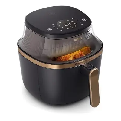 Picture of Philips NA342/09 Airfryer 3000 Series Review | 7.2L Digital XL RapidAir Plus Technology Air Fryer with Cooking Window & HomeID, Black