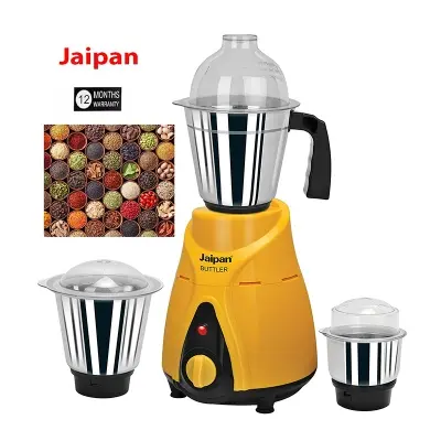 Picture of Jaipan Stainless Steel Jars Mixer Grinder, ( 3 in 1 )., Black&amp;Yellow