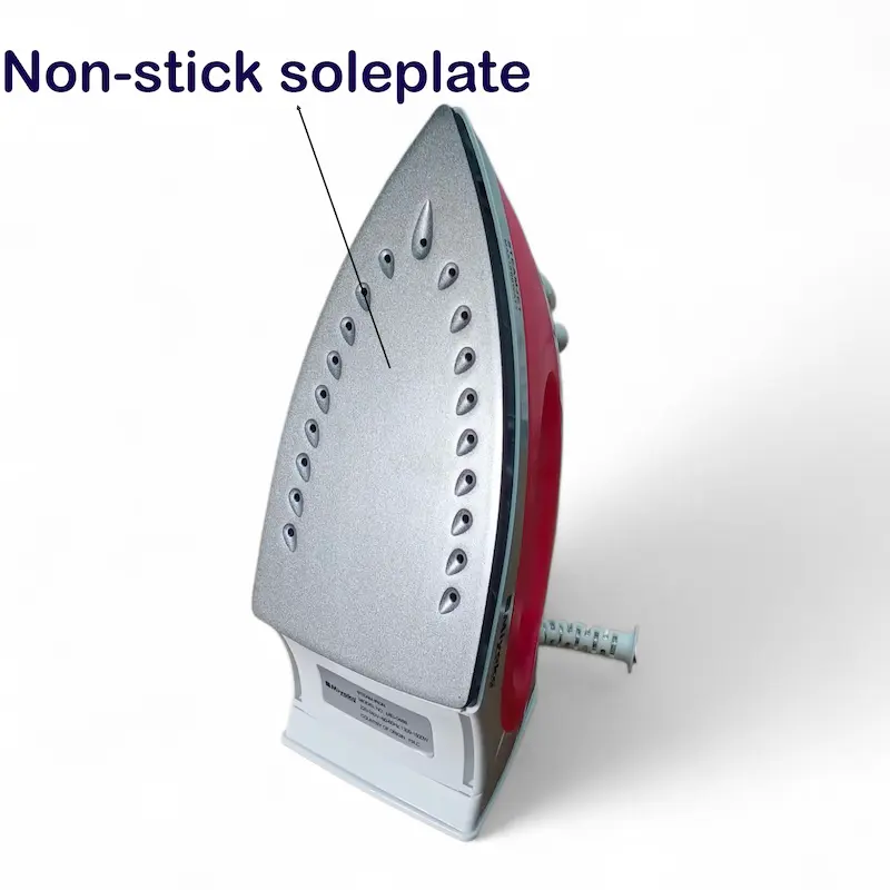 Picture of Miyako MEI-048B Steam Iron in Bangladesh. 1500W powerful steam iron with non-stick soleplate, adjustable thermostat, steam regulator, indicator light and 360° swivel cord for smooth and easy ironing, White