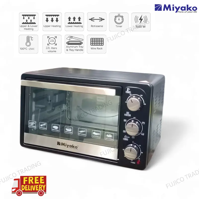 Picture of Miyako MT22RC Electric Toaster Oven-22Ltrs, Black