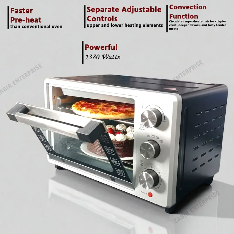 Picture of Miyako MT-827RCL-SSRB Electric Toaster Oven-27L, silver & black