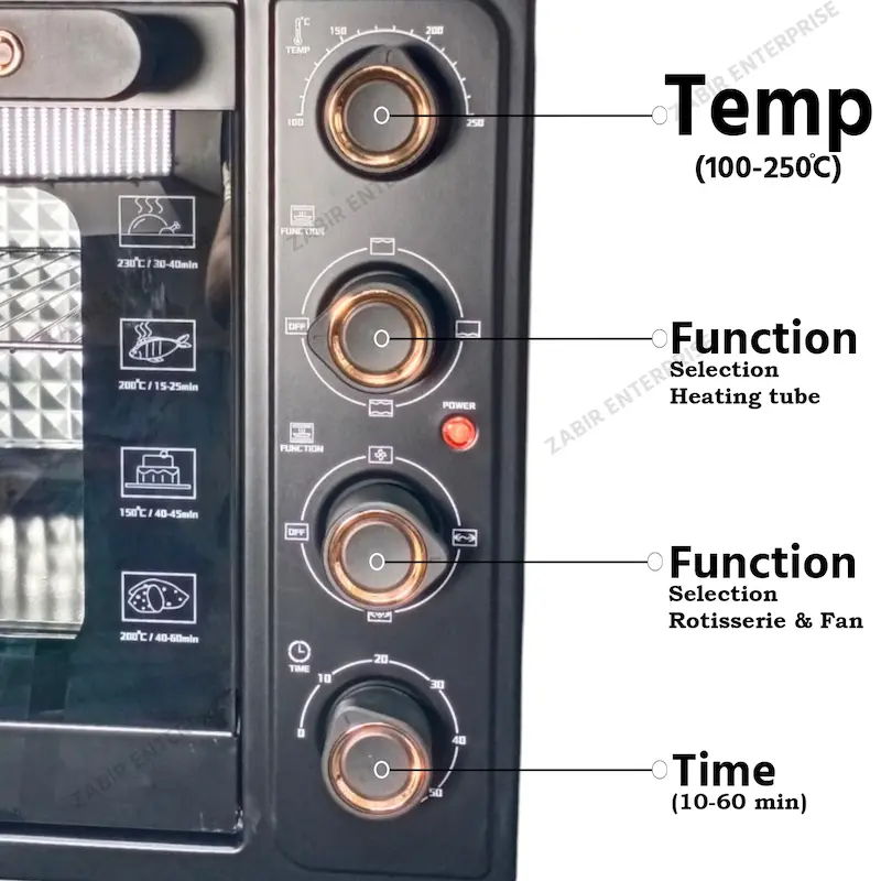 Picture of Miyako MT-70RCL Electric Oven -70 Liters/2100 Watts, Black
