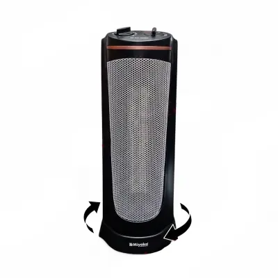 Picture of Miyako Electric Room Heater Safety Thermal Cutoff Device High Efficiency Heating Utilisation Energy Saving / Ptc Heater-2000 Watt 400 Sq Ft Heating Area--PTC-2068, Black