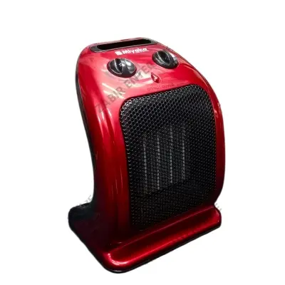 Picture of Miyako Electric Room Heater PTC - 10M RED 4 IN 1 Cool/Hot/Warm Overheat Protection Power Indicator Light Intregral Carry Handle/Heat By Ptc, Heat Powerful 90 Revolution To Left Or Right Wide Angle Oscillation-1500 Watt, Red