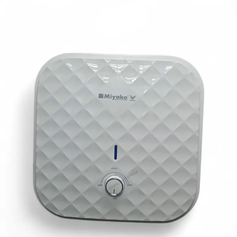 Picture of Miyako 20-Liter Storage Water Heater-MGY-HT-20 Outer Temperature Control Knob Integrated Puf Insulation Over Temperature Protection Device Glasslined Heating Element-2500Watt, White