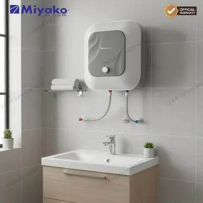 Picture of Miyako Electric Geyser MGY-HT-35 – 2500W Vertical Water Heater | Fast Heating, Safe & Durable, White