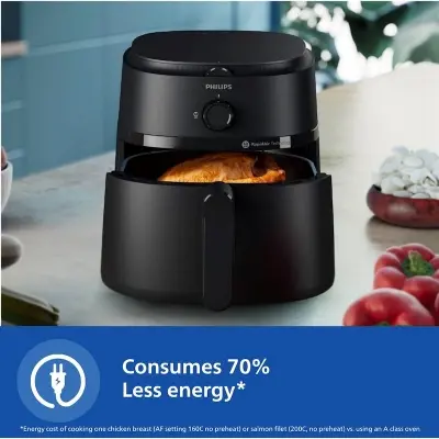 Picture of Philips NA120 1000 Series Compact Air Fryer | 4.2 Liter, Black