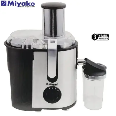 Picture of Miyako MFJ-518 Stainless Steel Body-Extra Large Feeding Tube, Fruits & Vegetables Juice Extractor, 600Watts., Black&Silver