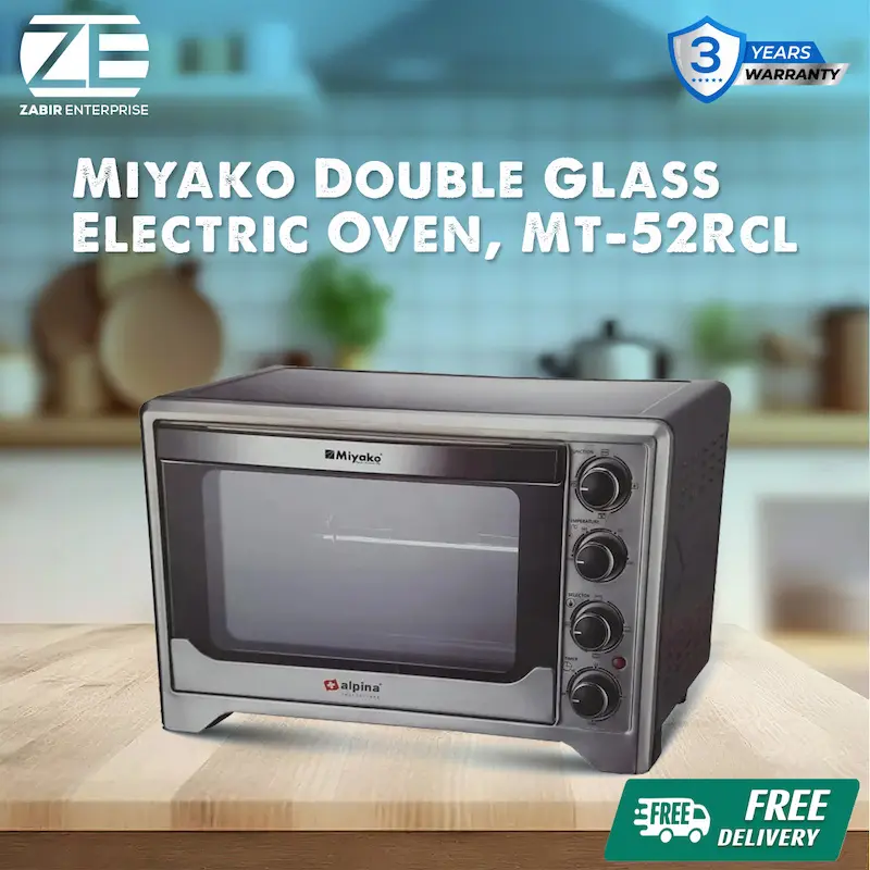 Picture of Miyako Mt-52Rcl Double Glass Electric Oven, 52 Liters., Silver