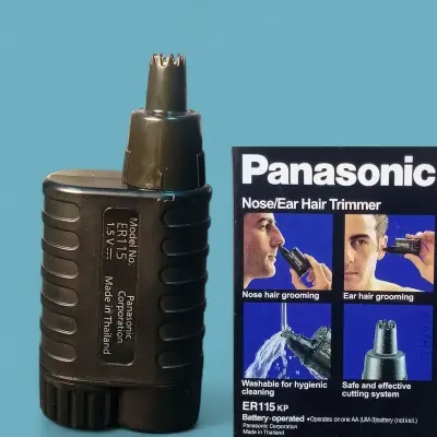 Picture of Panasonic ER115 Nose Trimmer – Safe & Easy Nose Hair Trimmer | Wet & Dry Use, Black