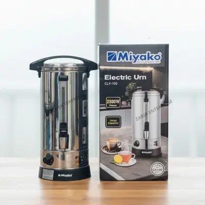Picture of Miyako Electric Urn CLY-100 – 10L Stainless Steel Hot Water Boiler for Home & Catering | Adjustable Temp 30-110°C, Durable & Safe
